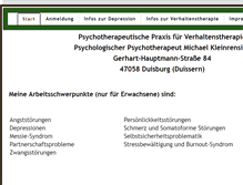 Tablet Screenshot of praxis-kleinrensing.de